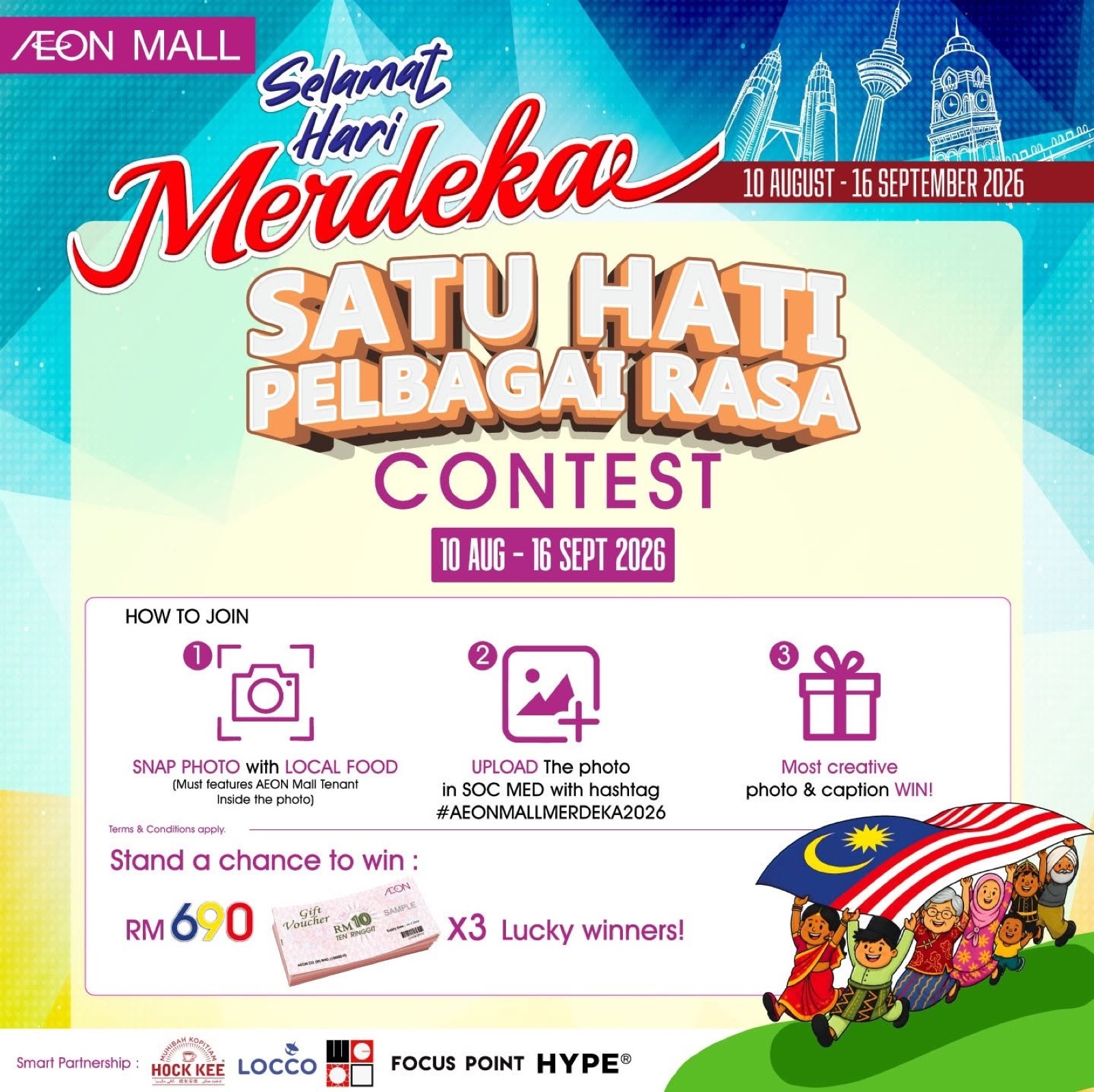Satu Hati Pelbagai Rasa contest poster at AEON Mall Shah Alam September 2026