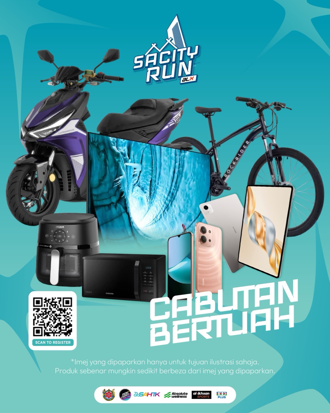SACity Run 2026 official poster for Dataran Kemerdekaan Shah Alam